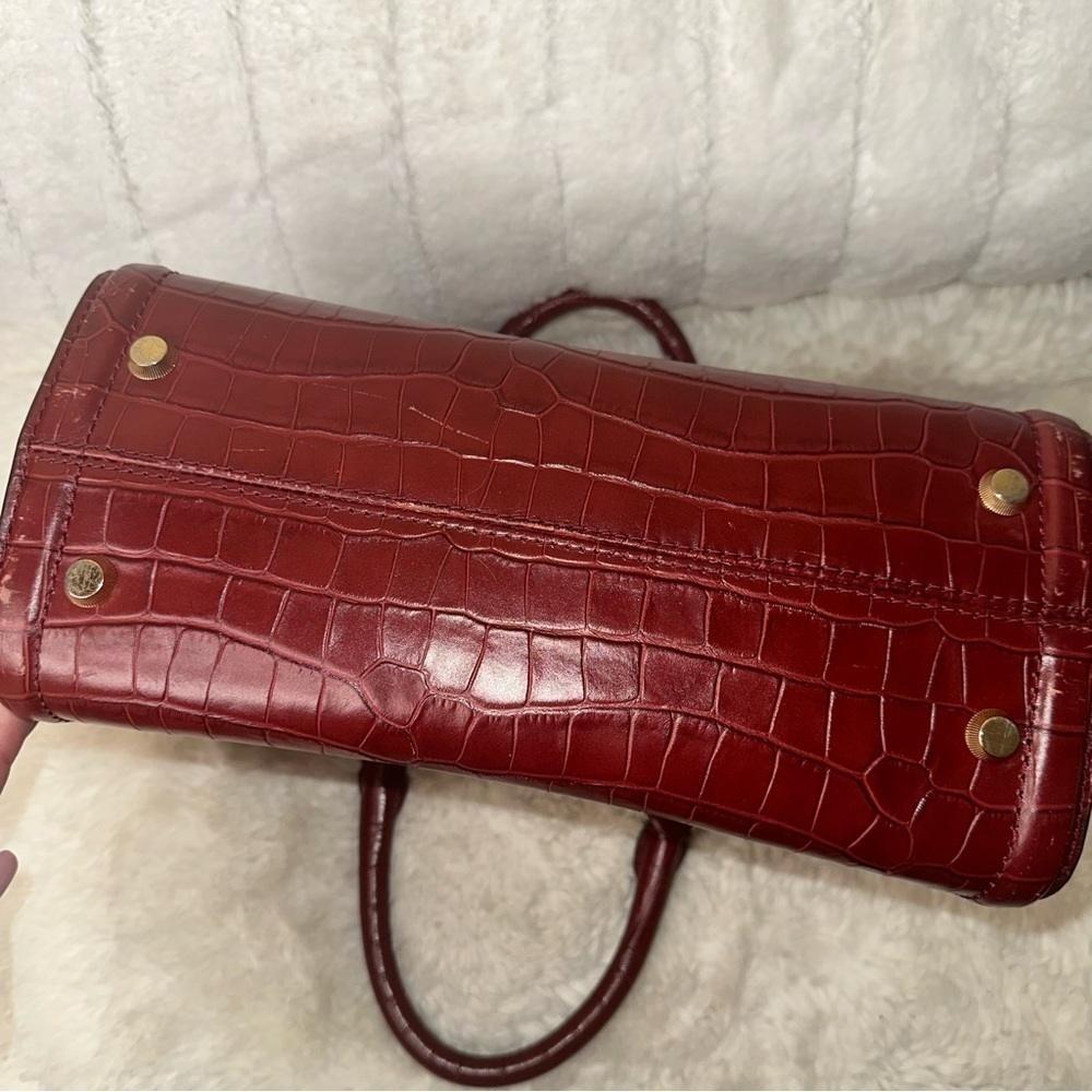 Michael kors Zoe Alligator Embossed Burgundy Bag - Picture 7 of 7